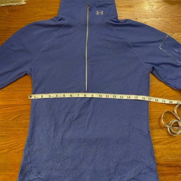 Under Armour Blue Reflective Quarter Zip NWOT - Picture 9 of 10